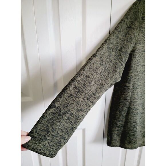 Lands End 18 Fleece Pullover‎ Sweatshirt  Women’s Size XL Brown Speckle Part Zip - Picture 6 of 9